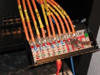 Patch panel closeup