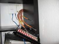 Wires towards the patch panel
